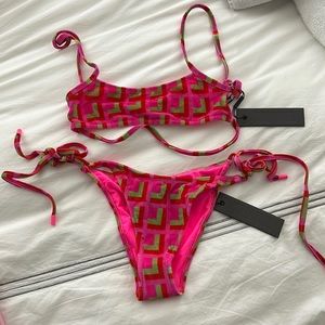 Hot Pink Triangl Swimsuit